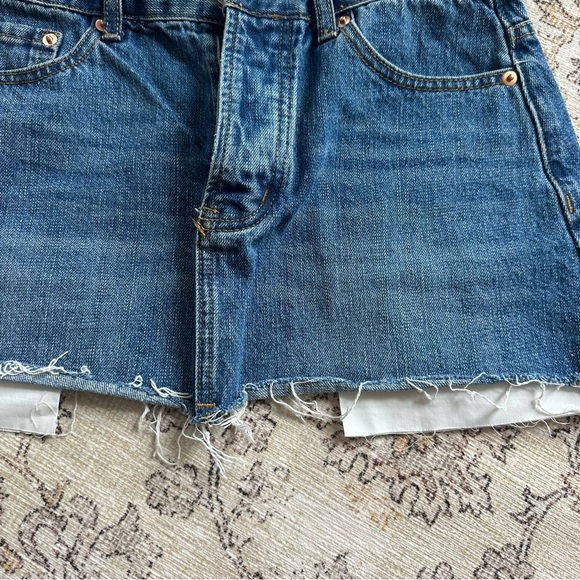 PARKE Denim Mini Skirt - Picture 3 of 5
